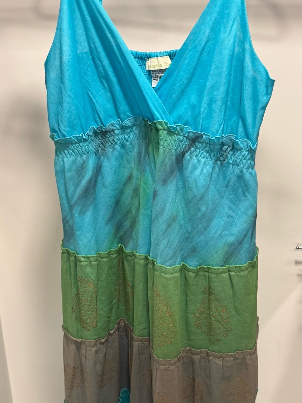 Pineapple Cove Midi Sundress EUC